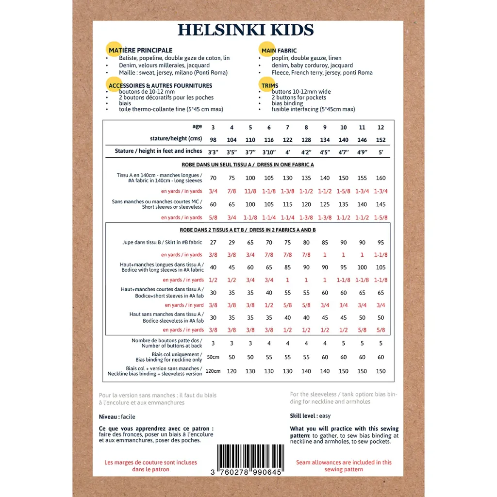 Ikatee - Patron Couture Enfant Robe "Helsinki Kids" du 3 au 12 ans 2.webp