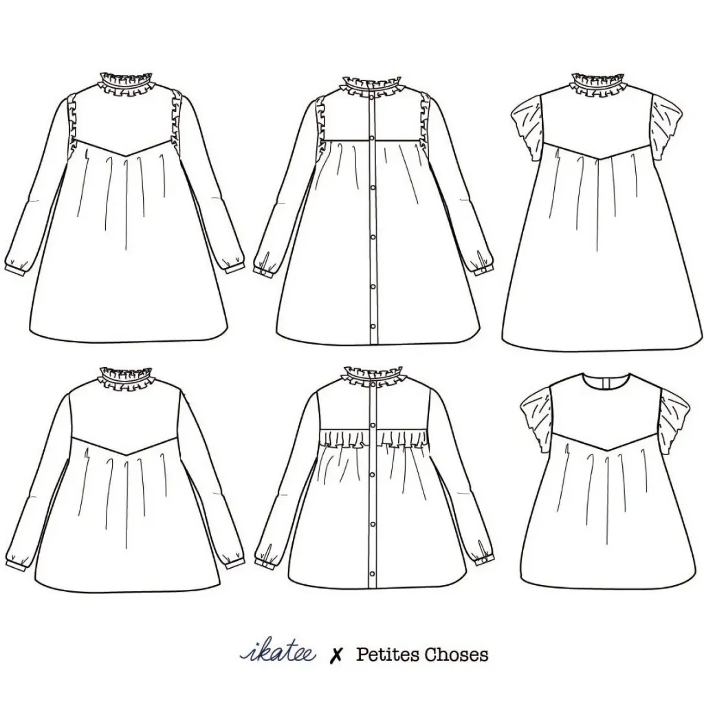 Ikatee - Patron Couture Enfant Blouse et Robe "Louise" du 3 au 12 ans 9.webp