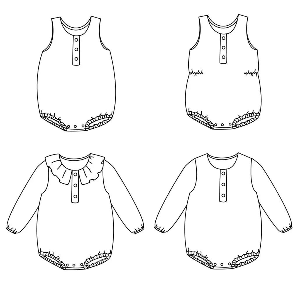 Ikatee - Patron Couture Bébé Barboteuse Mixte "Sydney" du 1 mois au 24 mois 14.webp