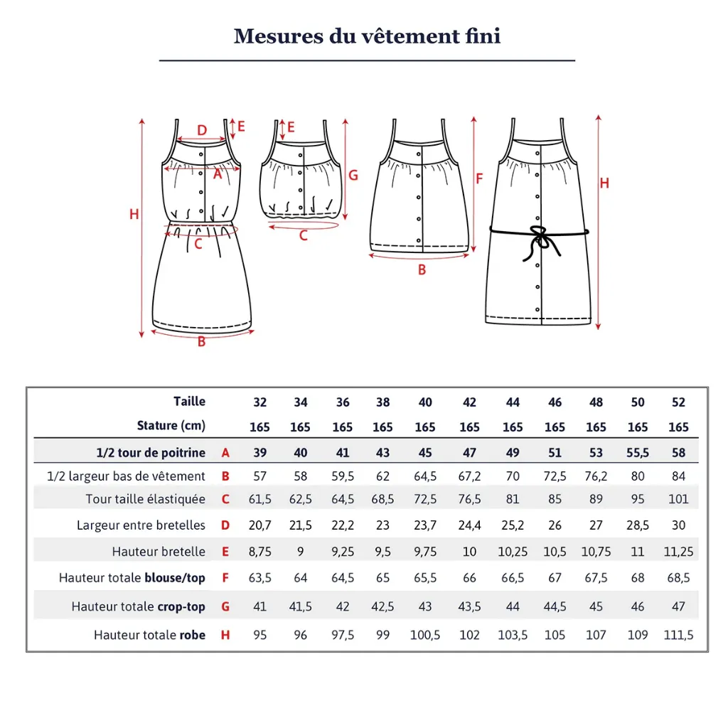 Ikatee - Patron Couture Femme Top, Crop Top, Robe et Chemise de Nuit "Zanzibar" du 32 au 52 2.webp