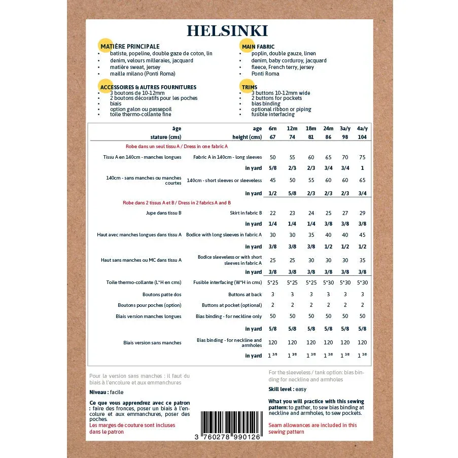 Ikatee - Patron Couture Bébé Robe "Helsinki" du 6 mois au 4 ans 1.webp