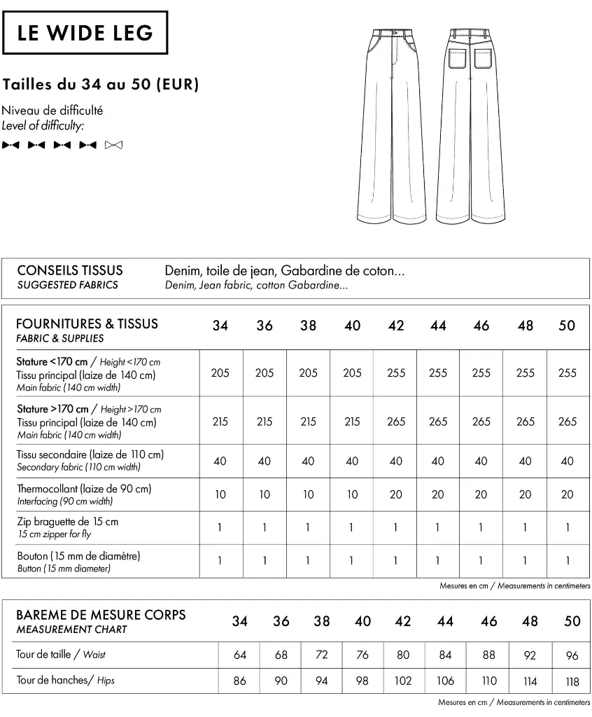 Atelier Brunette "LE Jean Wide Leg" – Patron Couture Femme Jean du 34 au 50 7.webp