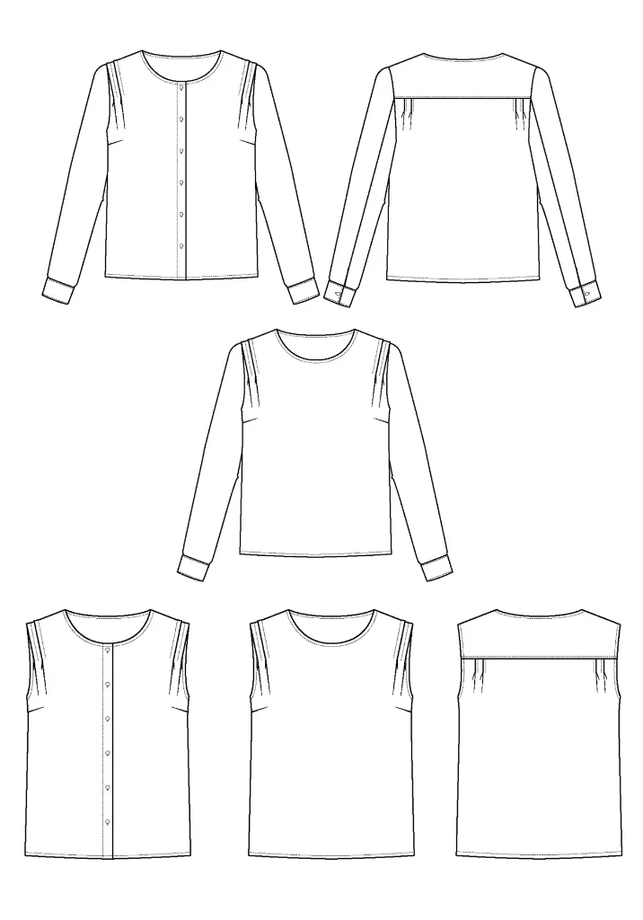 Maison Fauve "Bellini" - Patron Couture Femme Chemisier du 34 au 52 22.webp