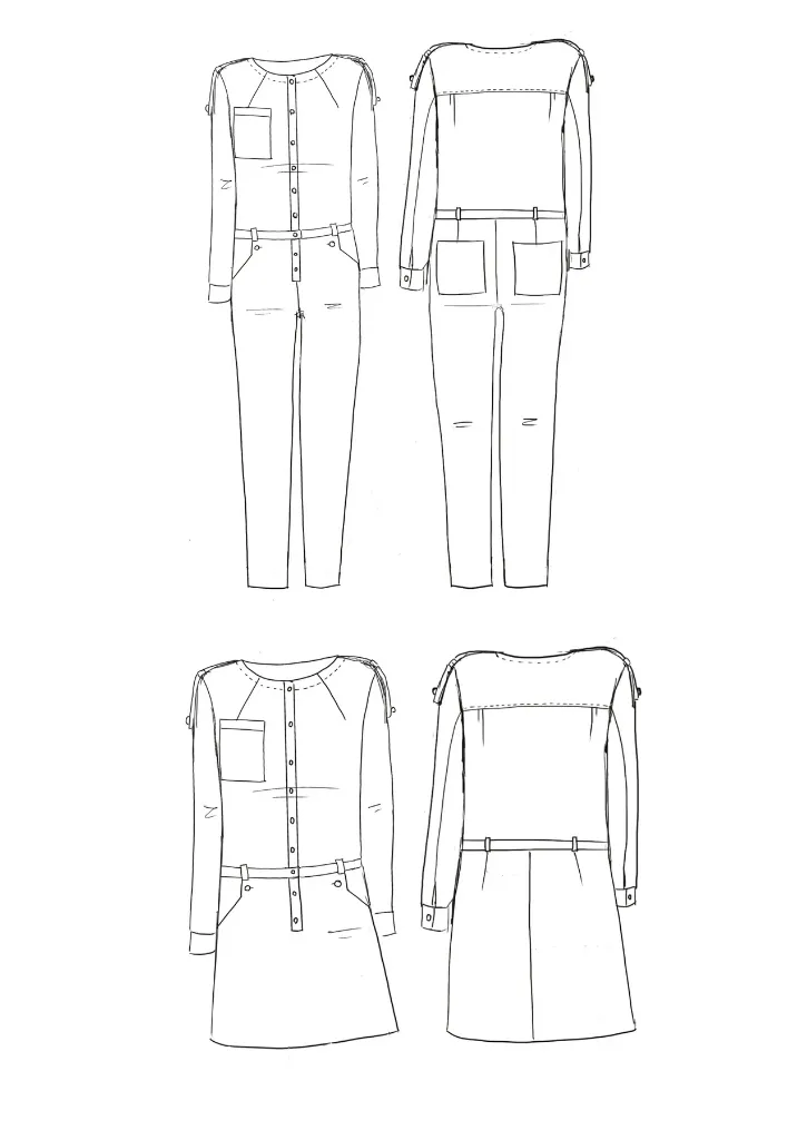 Maison Fauve "Vipère" - Patron Couture Femme Combipantalon ou Robe du 34 au 52 19.webp