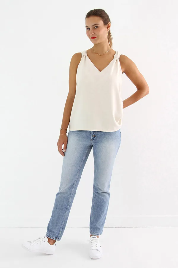 I Am Patterns "Gaïa" – Patron Couture Femme Haut Sans Manches du 36 au 46 2.webp