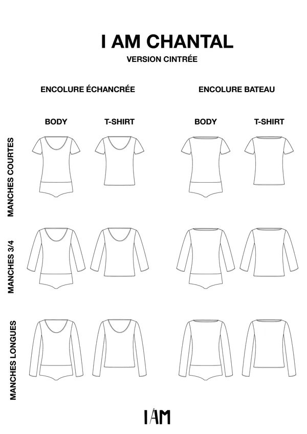 I Am Patterns "Chantal" – Patron Couture Femme Body ou T-shirt du 36 au 46 5.webp