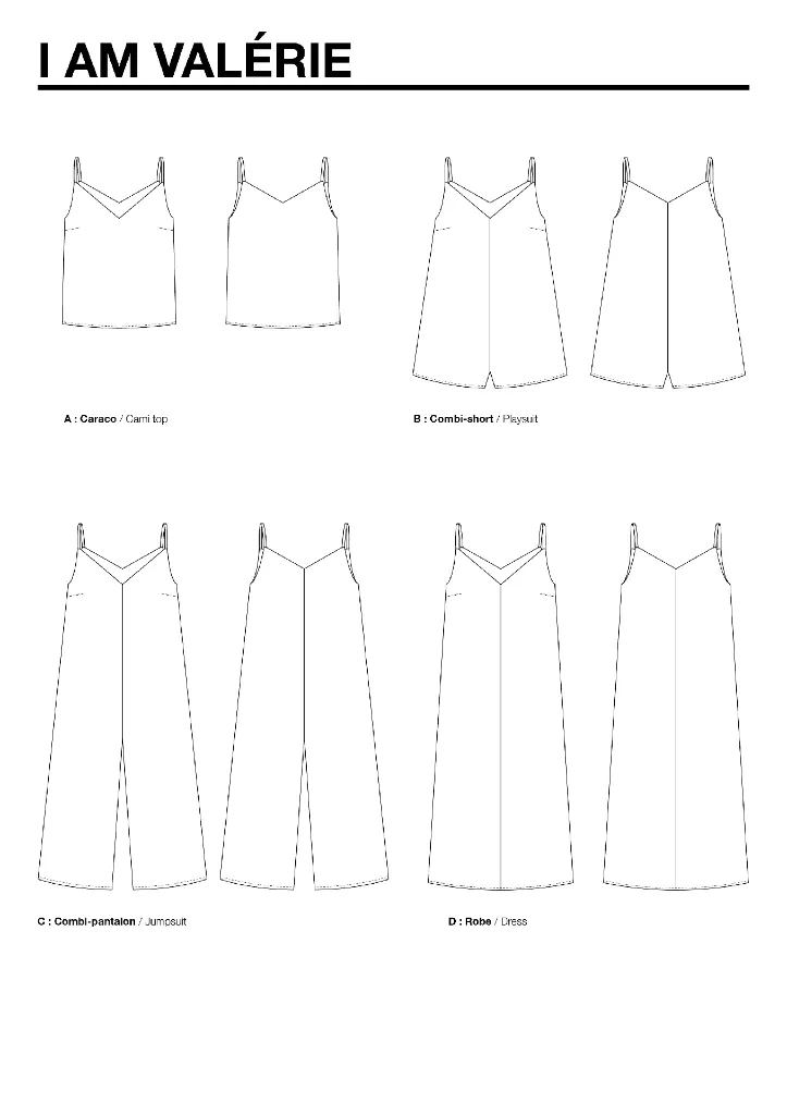 I Am Patterns "Valérie" – Patron Couture Femme Combinaison ou Robe du 36 au 46 1.webp