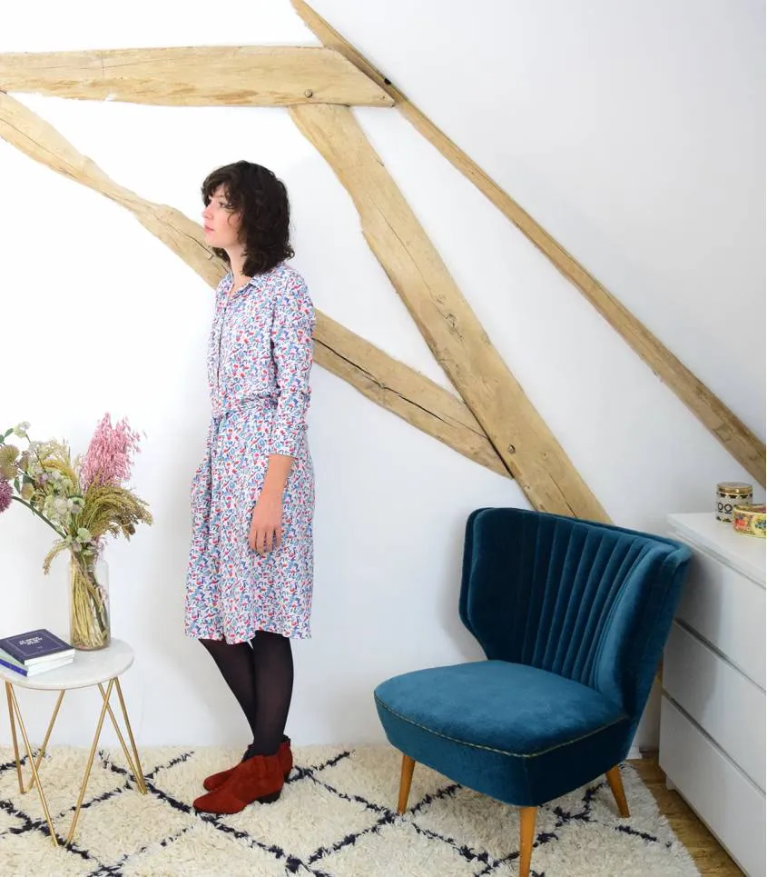 Cousette "Cachette" – Patron Couture Femme Robe ou Chemise du XS au XL 7.webp