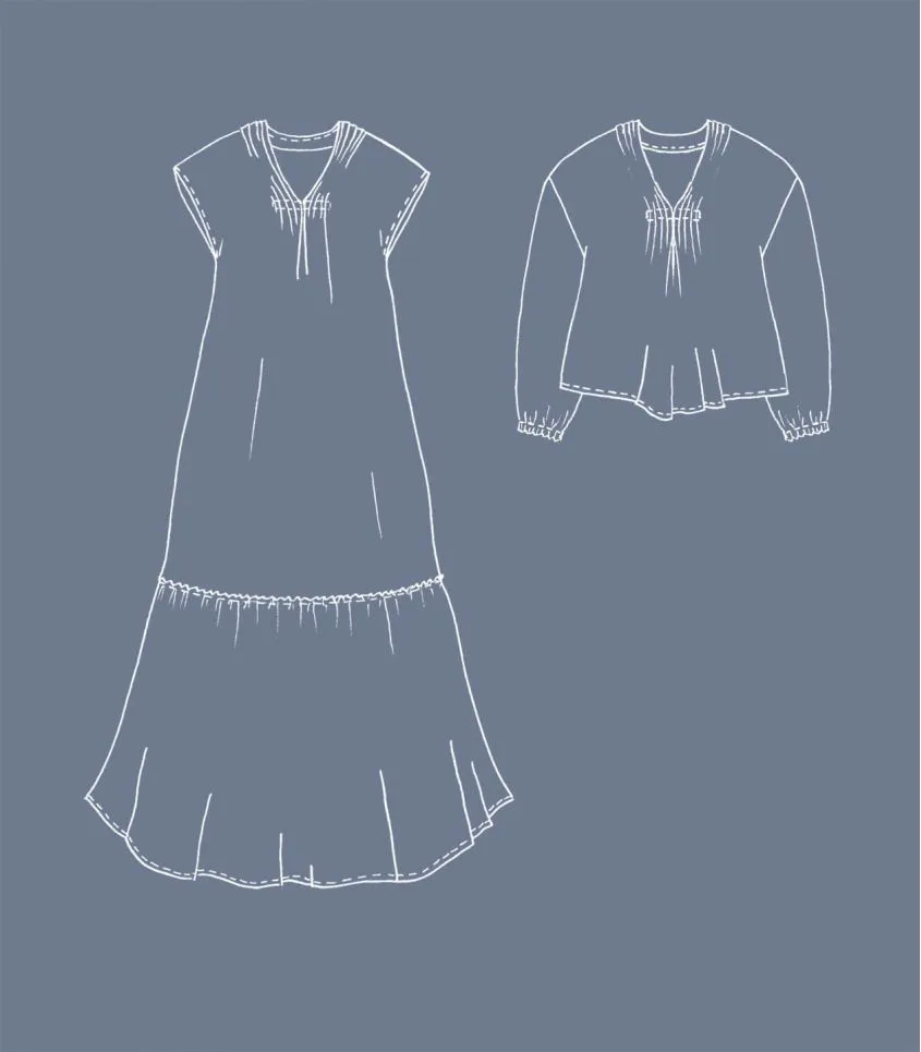 Cousette "Espelette" – Patron Couture Femme Blouse ou Robe du XS au XXXL 11.webp