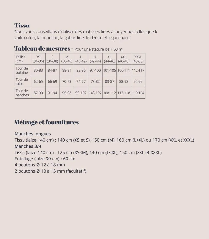 Cousette "Elyette" – Patron Couture Femme Veste ou Blouse du XS au XXXL 1.webp