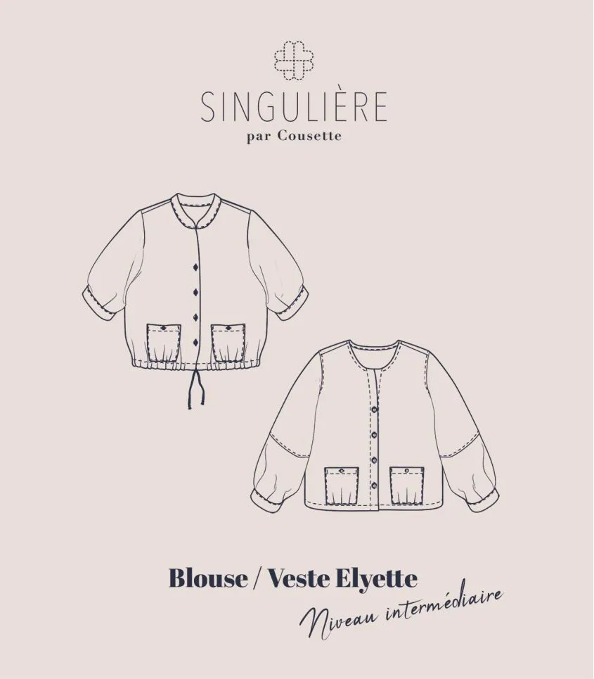 Cousette "Elyette" – Patron Couture Femme Veste ou Blouse du XS au XXXL 2.webp