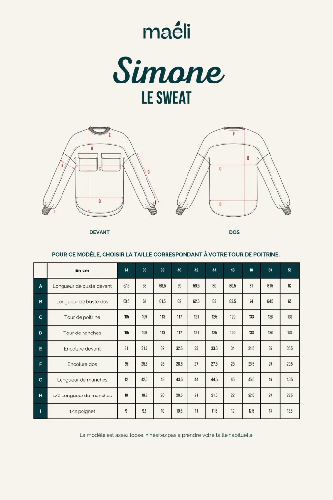Maéli Paris "Simone" – Patron Couture Femme Sweat du 34 au 52 1.webp