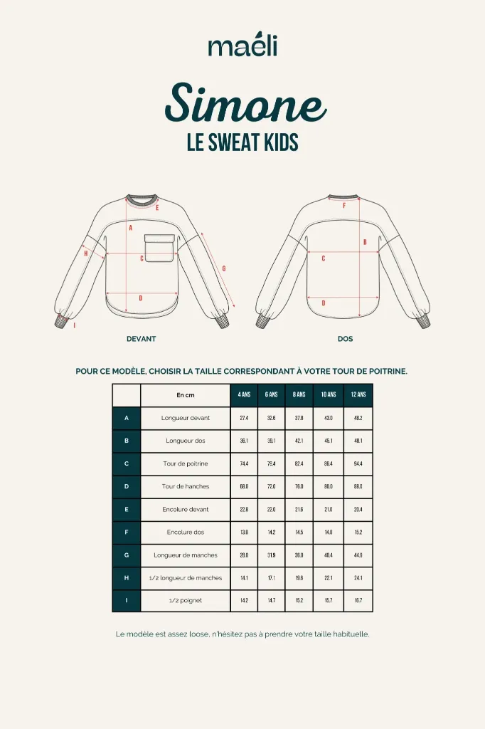 Maéli Paris "Simone Kids" – Patron Couture Enfant Sweat du 4 au 12 ans 1.webp