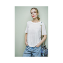 Fibre Mood - Tissu Jersey de Lin "Thalia"Uni Blanc .webp