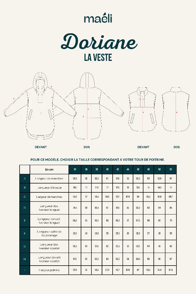 Maéli Paris "Doriane" – Patron Couture Femme Veste du 34 au 52 1.webp