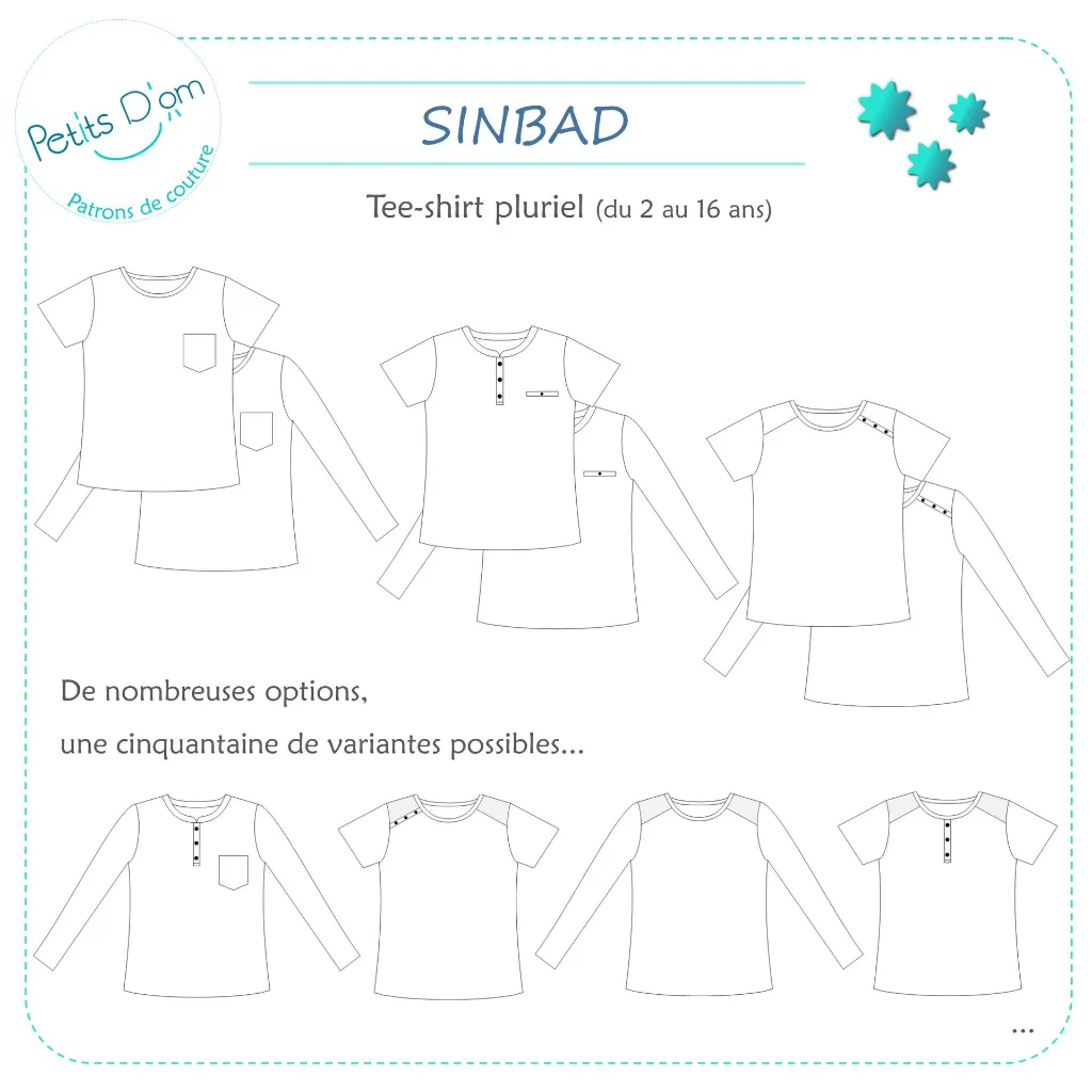 Petits D'om "Sinbad" – Patron Couture Enfant T-shirt du 2 au 16 ans 9.webp