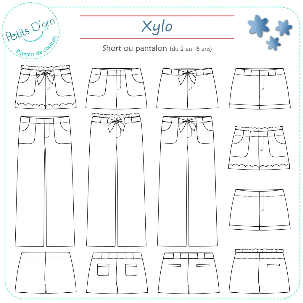 Petits D'om "Xylo" – Patron Couture Enfant Short ou Pantalon du 2 au 16 ans 13.webp