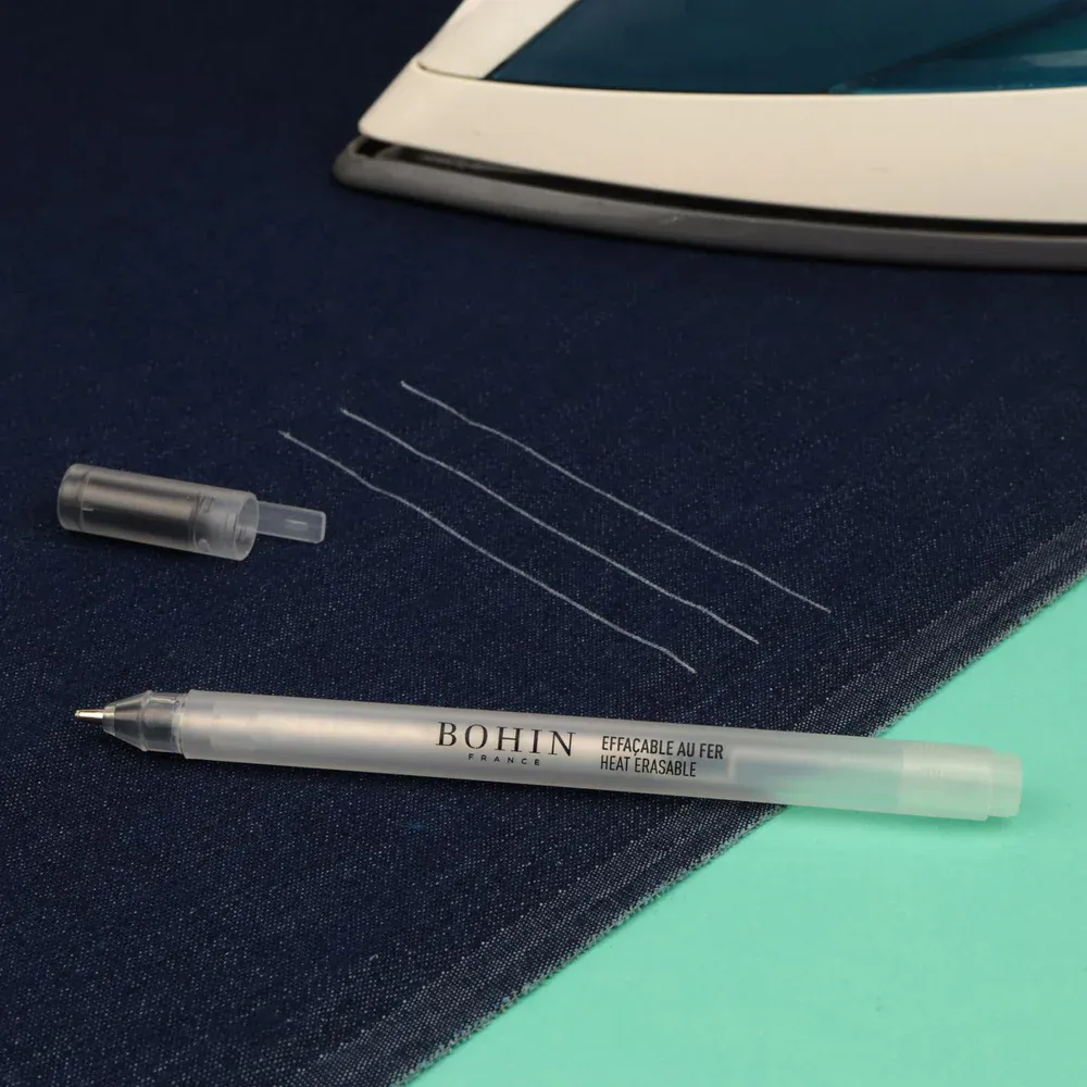 Bohin "Kekalor" - Stylo Effaçable au Fer à Repasser Blanc 2.webp