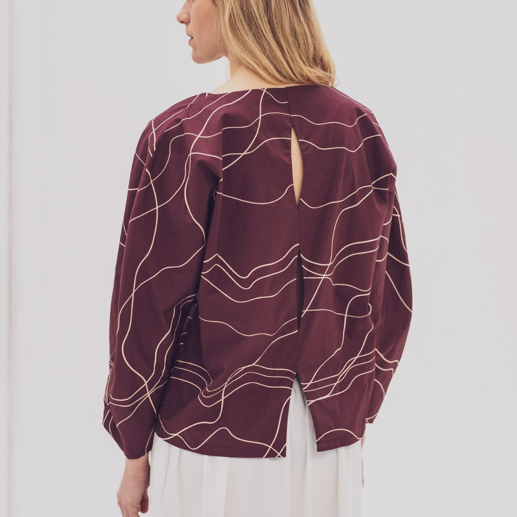 Fibre Mood - Tissu Popeline de Coton Imprimé Lignes "Sanna".webp