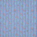 Poppy – Double Gaze Matelassée Réversible – Motif Floral Bleu Lavande & Envers Turquoise 2.webp