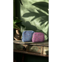 Poppy – Double Gaze Matelassée Réversible – Motif Floral Bleu Lavande & Envers Turquoise 5.webp