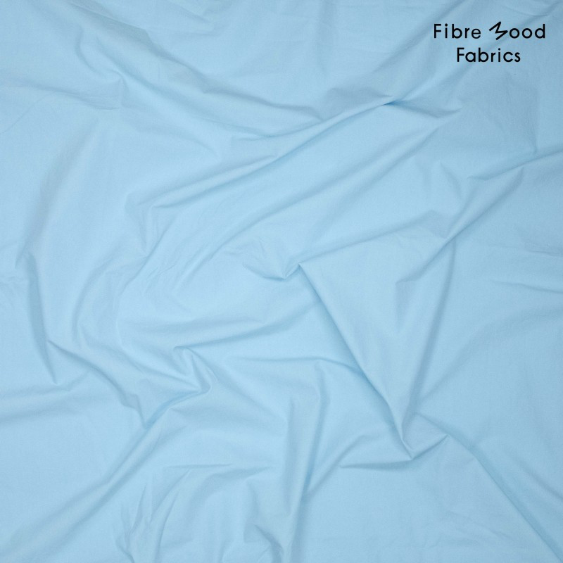 Fibre Mood - Tissu Popeline de Coton Lavé "Hamsa" Uni Couleur Bleu Clair 3.webp