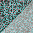 Sélection Coup de coudre - Popeline de Coton Imprimé Léopard Vert et Rose 4.webp