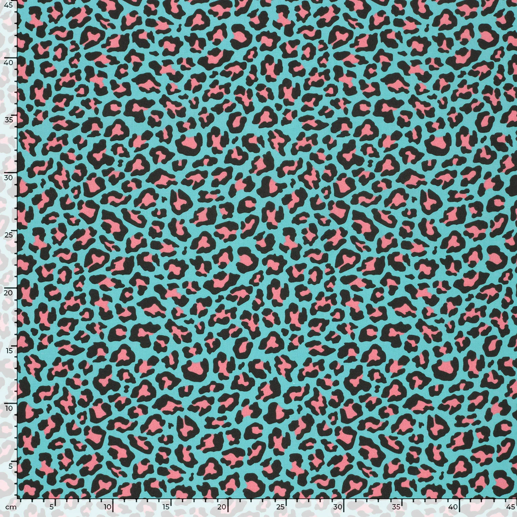 Sélection Coup de coudre - Popeline de Coton Imprimé Léopard Vert et Rose 5.jpg.webp