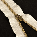 Fermeture à Glissière Métal n°5 Bronze Non Séparable Couleur Ecru 18 cm.webp