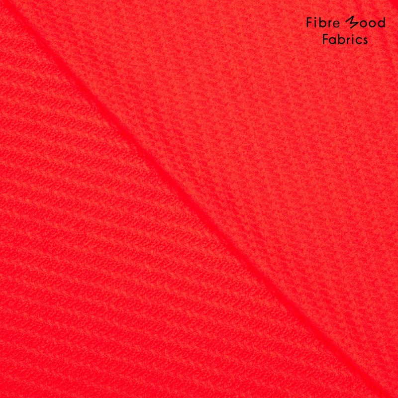 Fibre Mood – Tissu Maille de Coton «Tasha» Uni Rouge Feu 3.webp