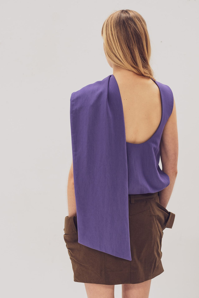 Fibre Mood – Tissu Sergé de Viscose «Willow» Uni Violet 5.webp