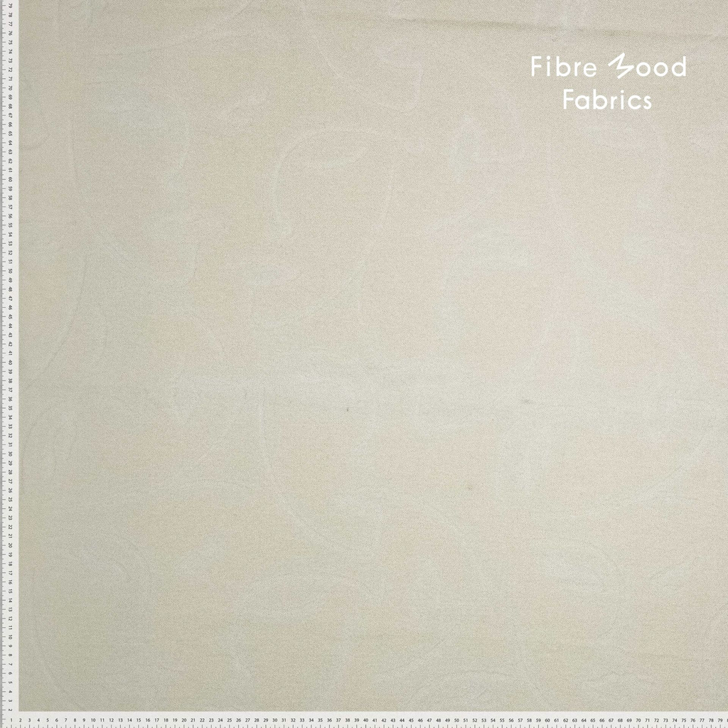 Fibre Mood - Tissu Jacquard de Coton "Samira" Couleur Crème Imprimé Visages 3.webp