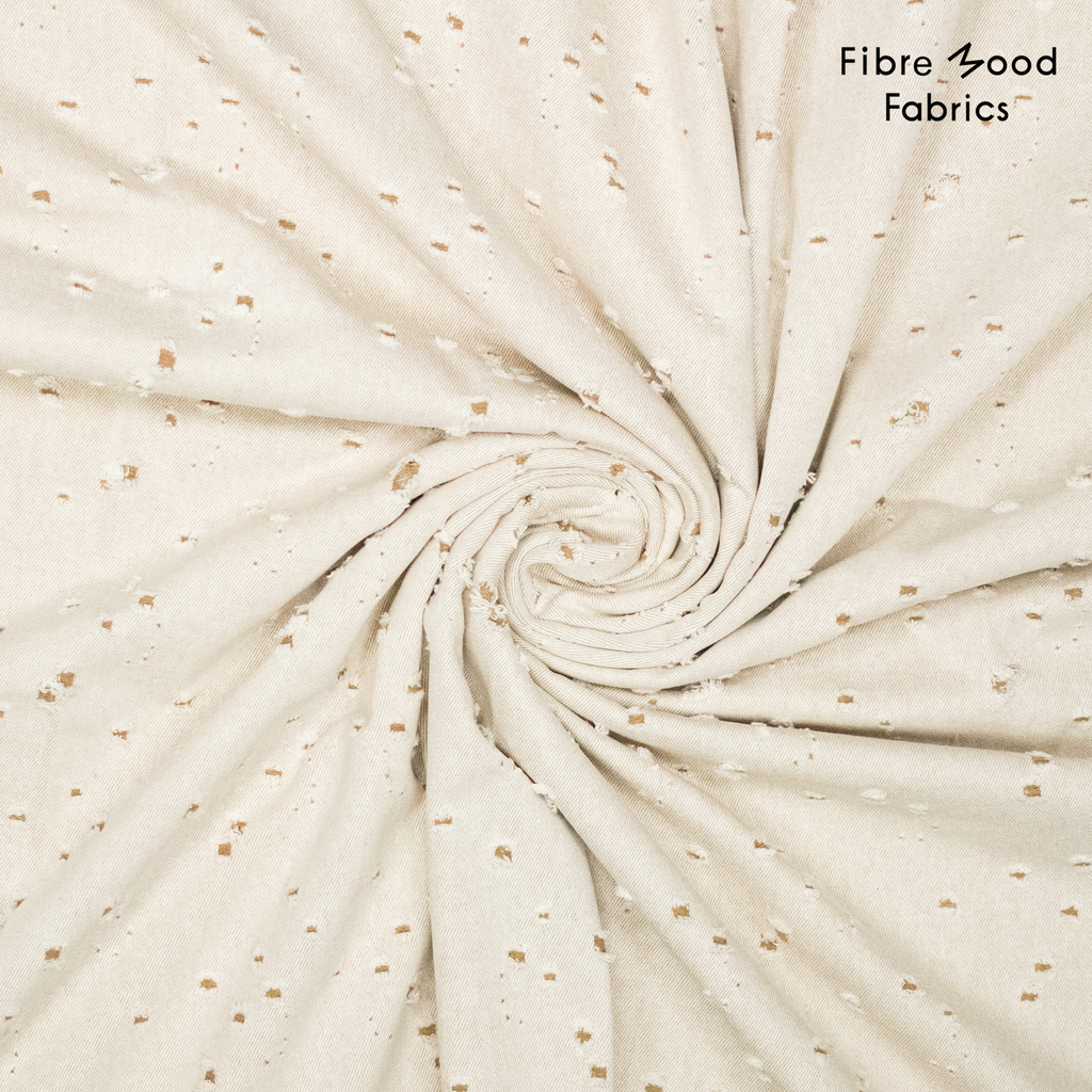 Fibre Mood - Tissu Denim Uni Ecru Effet Usé  "Luki"  2.webp