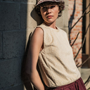 Fibre Mood - Tissu Jacquard de Coton "Maela" Couleur Rose Terracota À Motif Texturé 2.webp