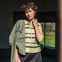 Fibre Mood – Tissu Voile de Tencel et Nylon à Carreaux «Rima» Vert - 5.webp