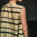 Fibre Mood – Tissu Voile de Tencel et Nylon à Carreaux «Rima» Vert - 7.webp