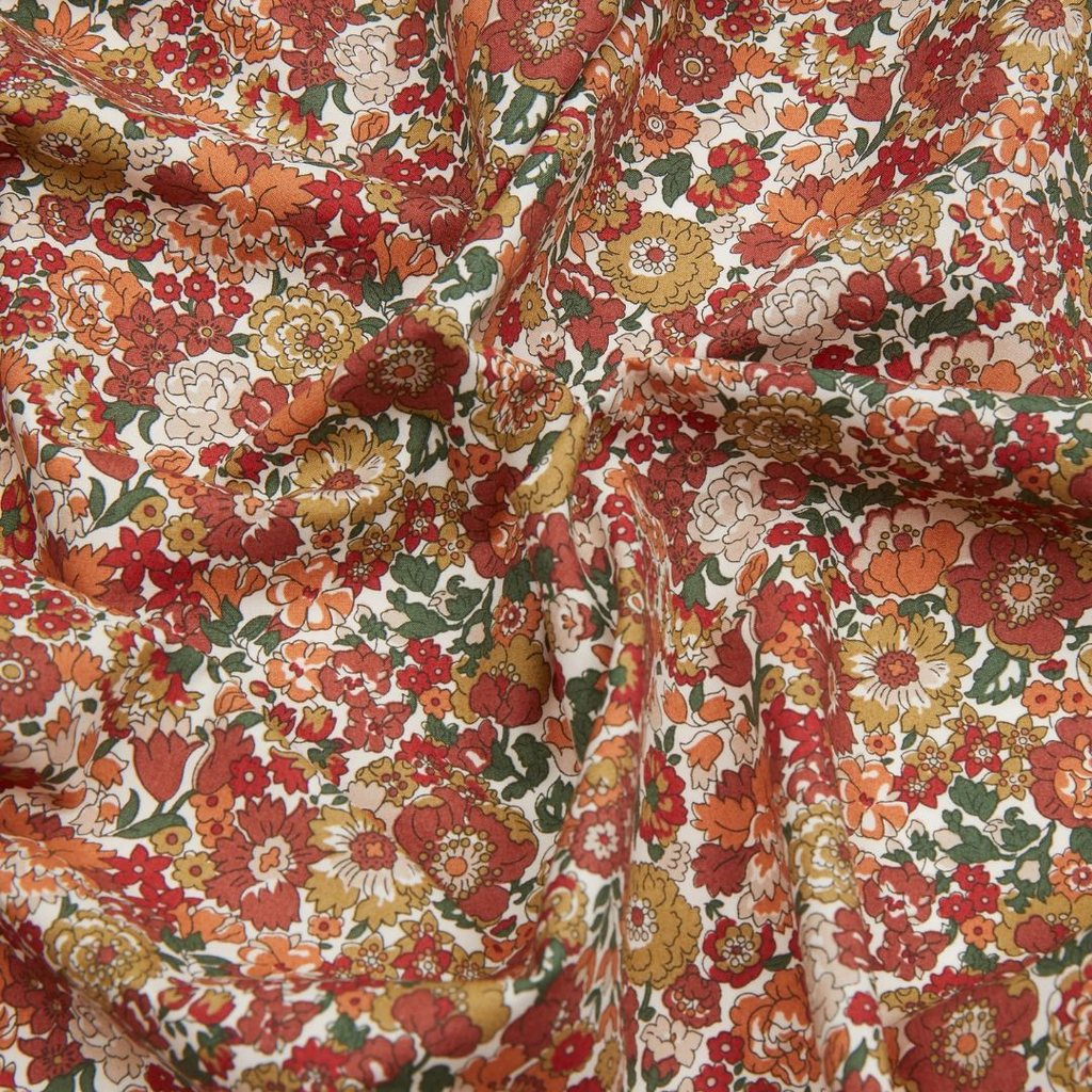 Liberty London – Tissu Nell Annie and May Tana Lawn Coton Coloris Rouille 4.webp
