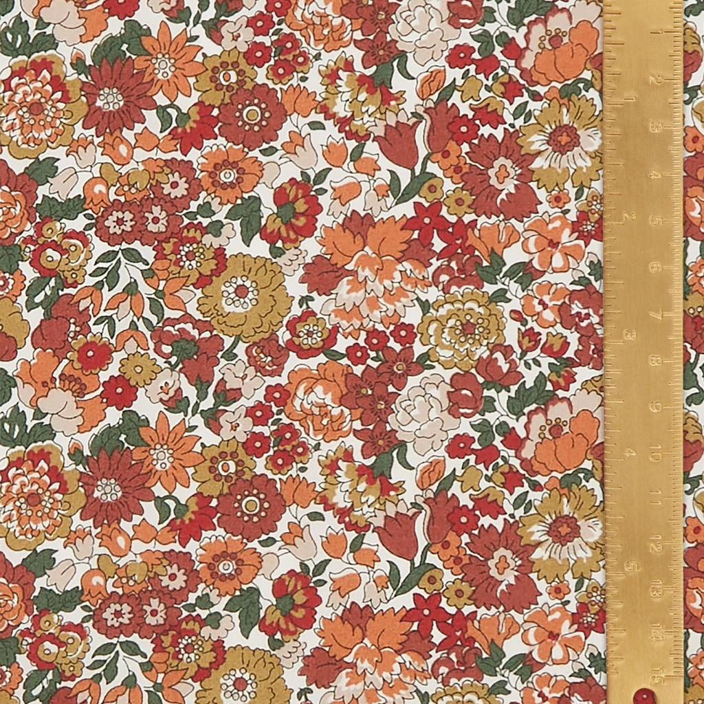 Liberty London – Tissu Nell Annie and May Tana Lawn Coton Coloris Rouille 2.webp