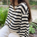 Sélection Coup de coudre – Tissu Maille Jacquard à Rayures Blanches et Noires avec Luréx 5.webp