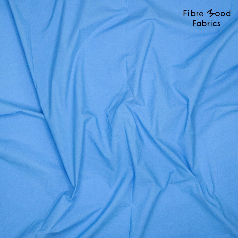 Fibre Mood – Tissu Popeline de Coton Lavé « Nanaka » Uni Couleur Bleu Aqua 2.webp