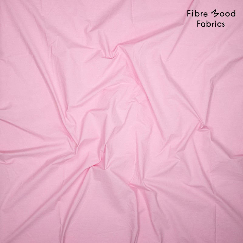 Fibre Mood – Tissu Popeline de Coton Lavé « Jazz » Uni Couleur Rose Bonbon  3.webp