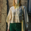 Fibre Mood - Tissu Jacquard de Tencel "Yara" Couleur Blanc Cassé à Motif Texturé 3.webp