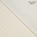 Fibre Mood - Tissu Popeline de Coton "Bryn" Imprimé Rayures Blanches sur le Fond Beige 3.webp