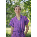 Poppy – Tissu Fil à Fil Rayures Violet: Rose  4.webp