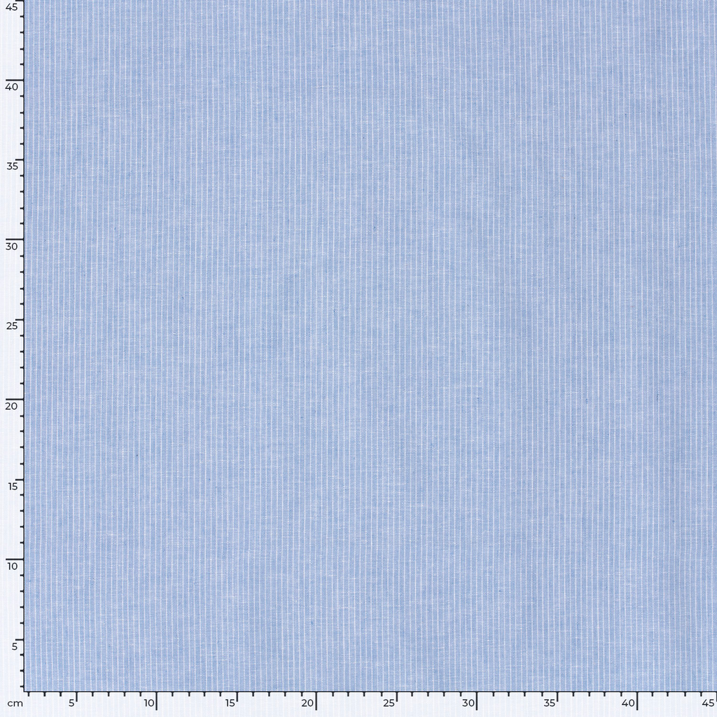 Sélection Coup de Coudre - Tissu Chambray Lin Coton aux Fines Rayures Coloris Bleu Ciel.webp