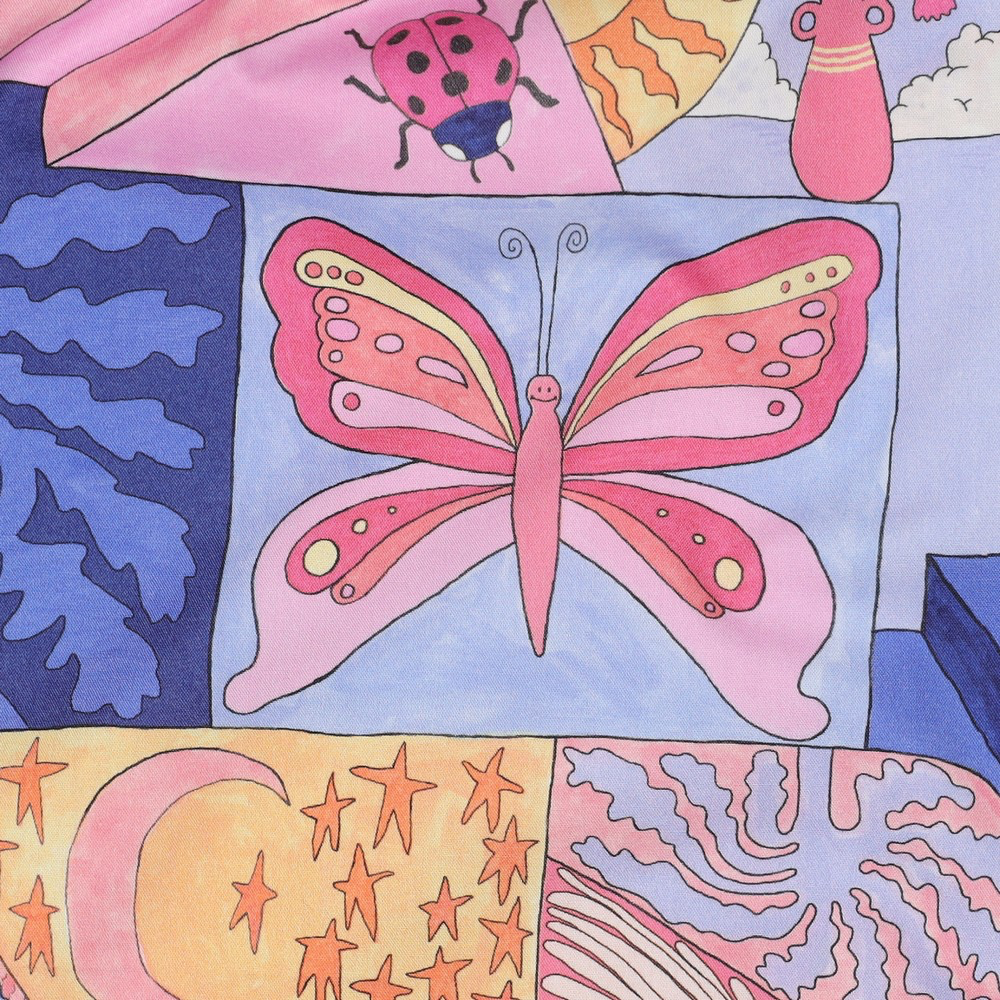 Nerida Hansen – Popeline de Coton Fine Impression Digitale « Little Creatures » Bleu 4.webp