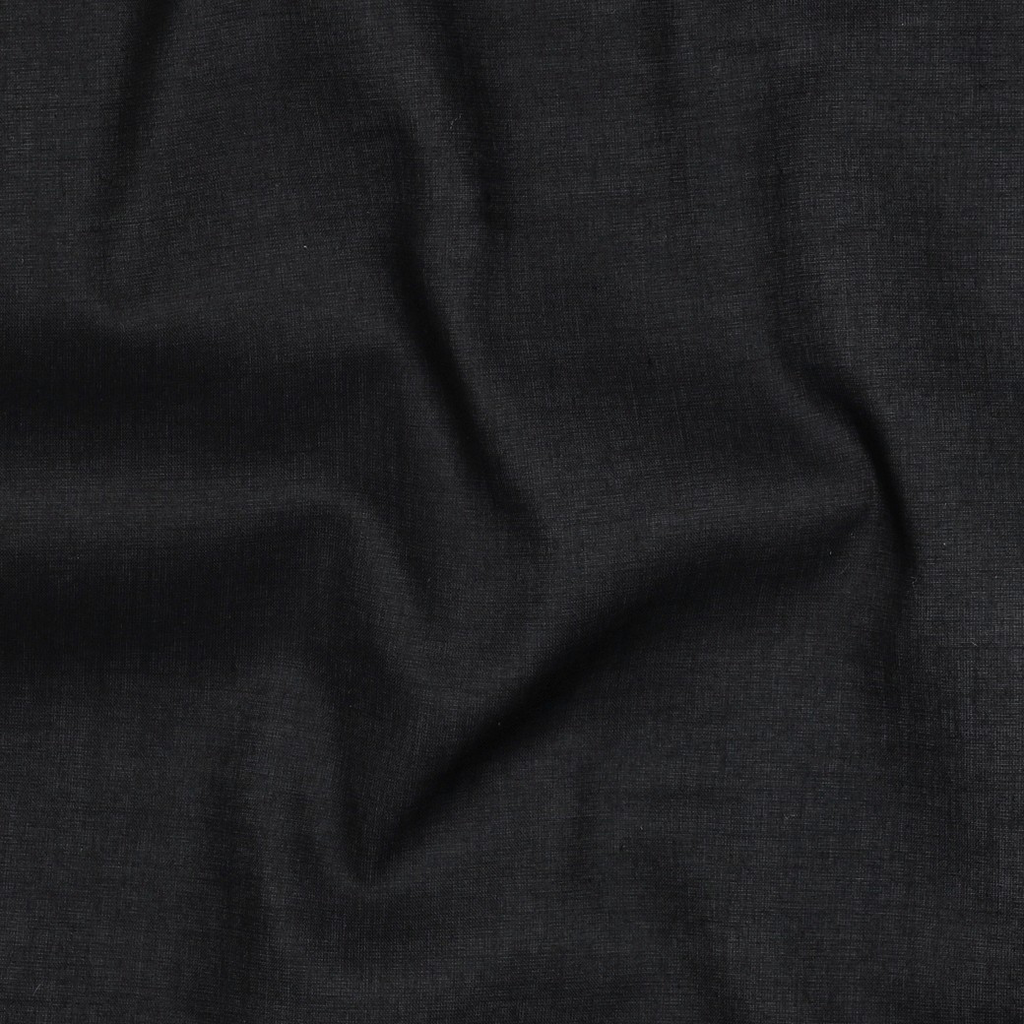 Sélection Coup de Coudre - Tissu Voile de Coton Bio Uni Noir 2.webp