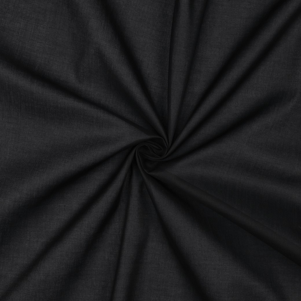 Sélection Coup de Coudre - Tissu Voile de Coton Bio Uni Noir 3.webp