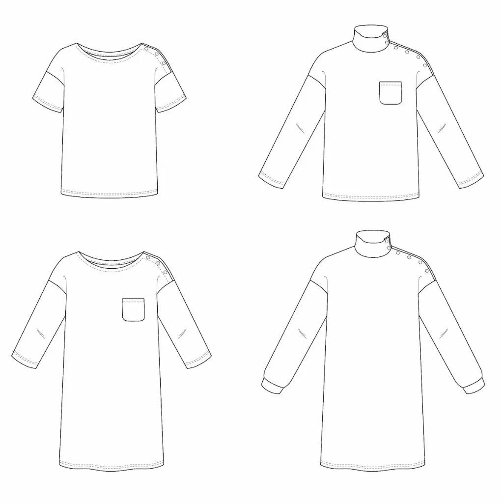 Ikatee - Patron Couture Enfant Tee-shirt et Robe Marinière  "Quiberon Kids" du 3 au 12 ans 14.webp