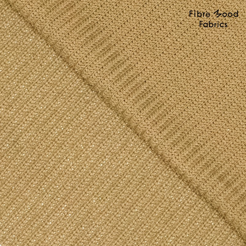 Fibre Mood – Tissu Maille de Coton Gros Côtes « Sofia » Uni Lamé Or 6.webp